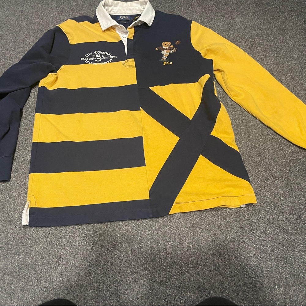 Polo by Ralph Lauren Classic Fit Shirt - Navy and Yellow